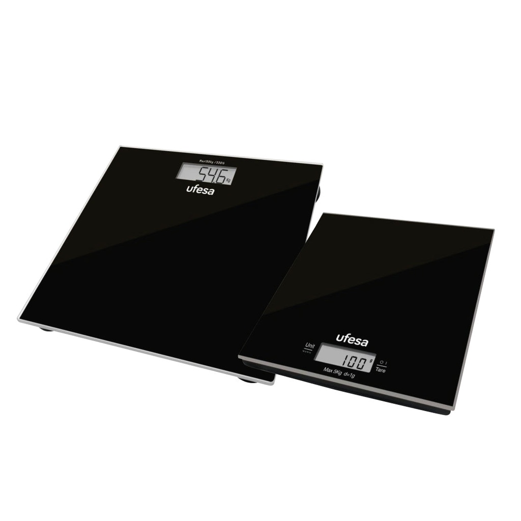 PACK DE BASCULAS PARA BANO Y COCINA UFESA P-SB-155
