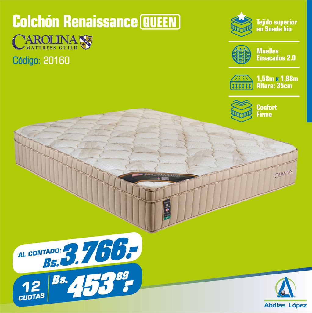 COLCHON NEW RENAISSANCE FIRM 35CMX1.98MX1.58M P-11003089