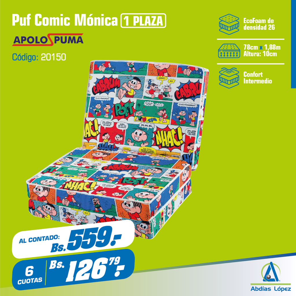 PUFE PEGABLE TURMA DE MONICA 78X63X30 P-11001922